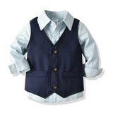 Toddler Baby Boys Formal Clothes 4Pcs Gentleman Outfits