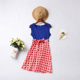 Family Matching Parent-child Spring Splicing Mother Daughter Dresses