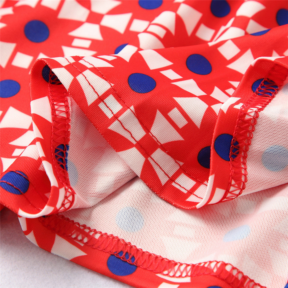 Family Matching Parent-child Spring Splicing Mother Daughter Dresses