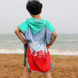 Kid Baby Cotton Baby Bath Towel Poncho Beach Hodded Towel Quick Dry Cloak Pajamas