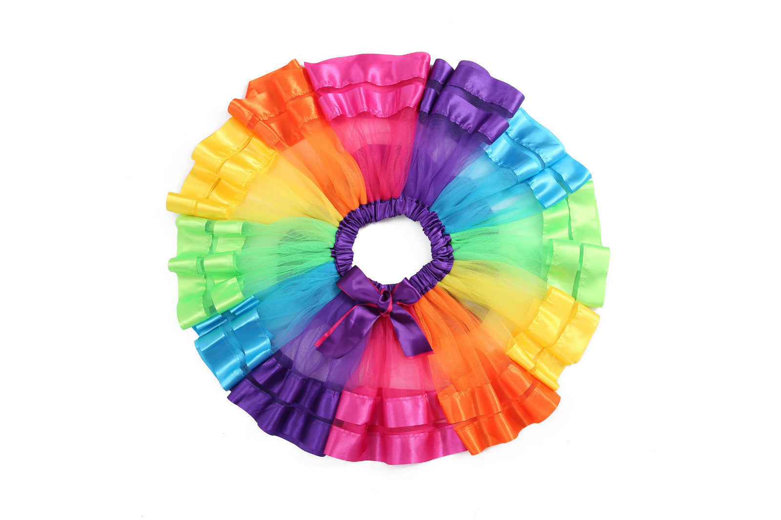 Kid Baby Girl Colorful Princess Lining Mesh Rainbow Skirts