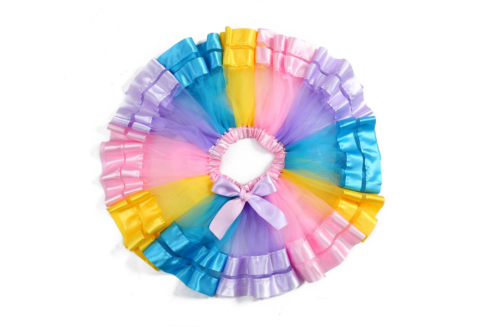 Kid Baby Girl Colorful Princess Lining Mesh Rainbow Skirts