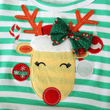 Kids Girl Spring Long Sleeve Striped Fashion Christmas Dresses