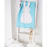 Kid Air Conditioning Blanket Knitting Cute Rabbit Wool Quilt