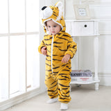 Baby Clothes Fall Style Animal Jumpsuit Flannel Crawl Pajamas For 0-5 years