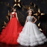 Kid Girl Princess Model Catwalk Cello Play Tuxedos Party Dresses