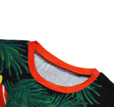Family Matching Three-person Printed Christmas Shirts Tops