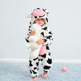 Baby Clothes Fall Style Animal Jumpsuit Flannel Crawl Pajamas For 0-5 years