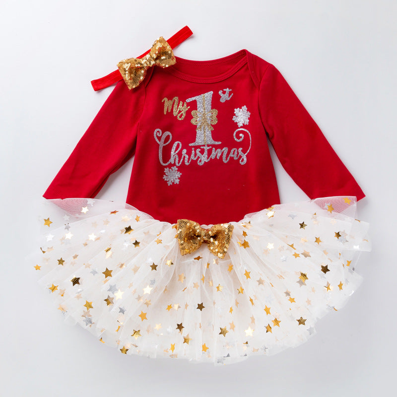 Christmas Baby Set Autumn Long Sleeve 3 Pcs Sets