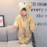 Baby Boy Warm Hazel Baby Onesie Plus Fleece Climbing Rompers