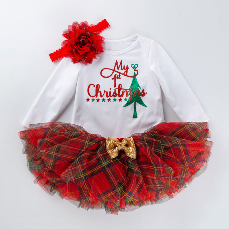 Christmas Baby Set Autumn Long Sleeve 3 Pcs Sets