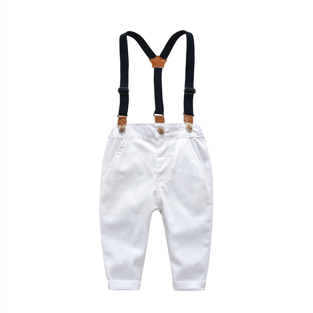 Autumn Gentleman Overalls Baby Boy Set Formal 2 Pcs Suits