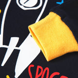 Kid Baby Boy Air-conditioned Long Sleeve Thread Cotton Pajamas 2 Pcs