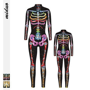 Family Matching Parent-child Long Sleeve Jumpsuit Digital Printing Pajamas