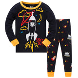 Kid Baby Boy Air-conditioned Long Sleeve Thread Cotton Pajamas 2 Pcs