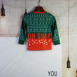 Family Matching Three-person Printed Christmas Shirts Tops