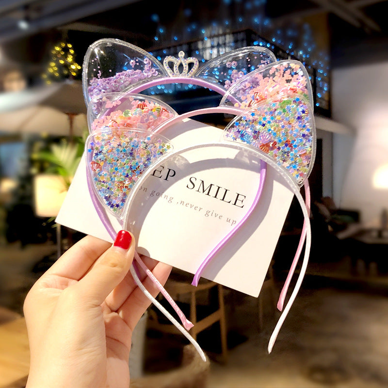 Kid Girl Super Cute Cat Ears Headband Crown Hairpin Headwears