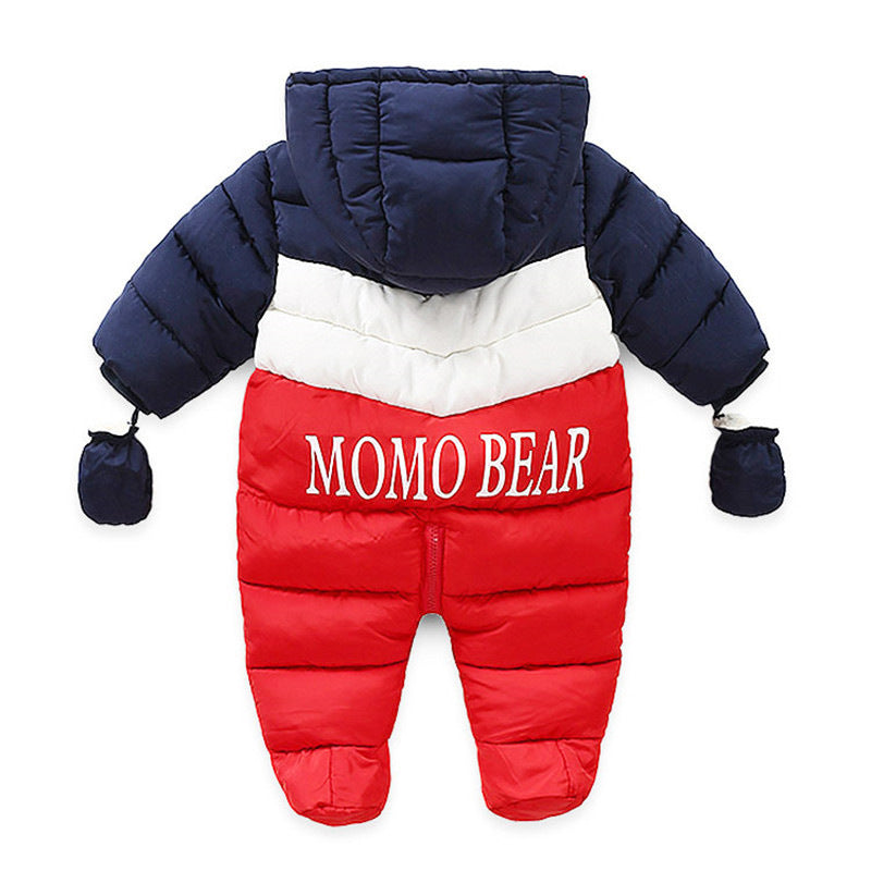 Baby Boy Winter Duck Down Snowsuit Newborn Thick Rompers