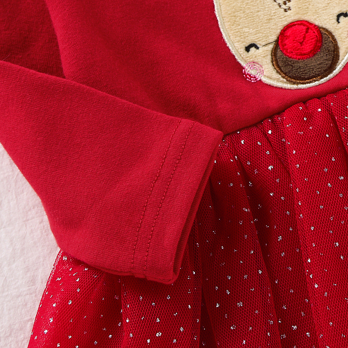 Girl Christmas Dress Gauze Cute Fashion Sister Dresses