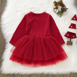 Girl Christmas Dress Gauze Cute Fashion Sister Dresses