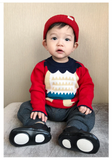 Kids Boy Girl Spring Autumn Lion Collar Knitwear Sweater
