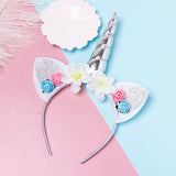 Kid Girl Hair Accessories Dream Unicorn Flower Headband Headwears