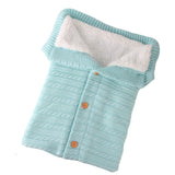 Baby Sleeping Outdoor Stroller Woolen Knitting Thicken Warm Plush Pajamas