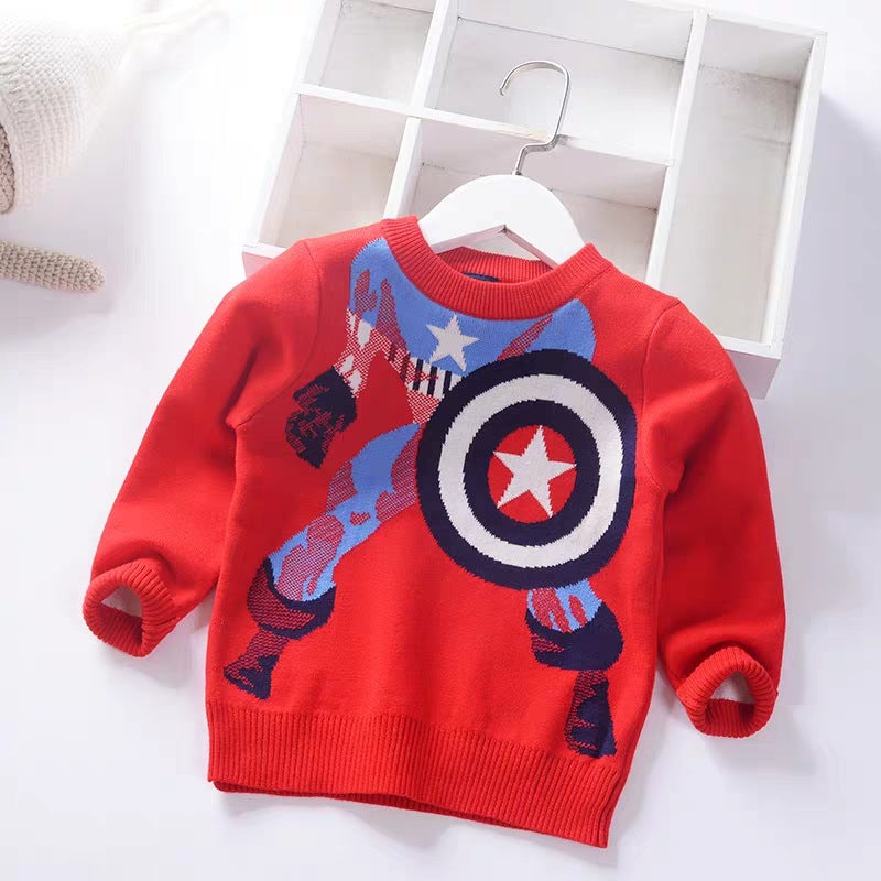 Kid Baby Boys Pullover Cartoon Sweater