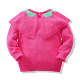 Kid Baby Girl  Strawberry Shawl Ins Sweater