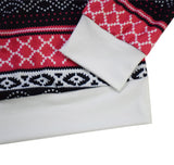 Family Matching Print Hooded Christmas Sweatshirt