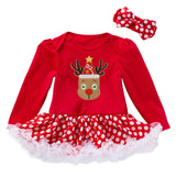 Baby Girl Christmas Long-sleeved Dress 0-2 Years