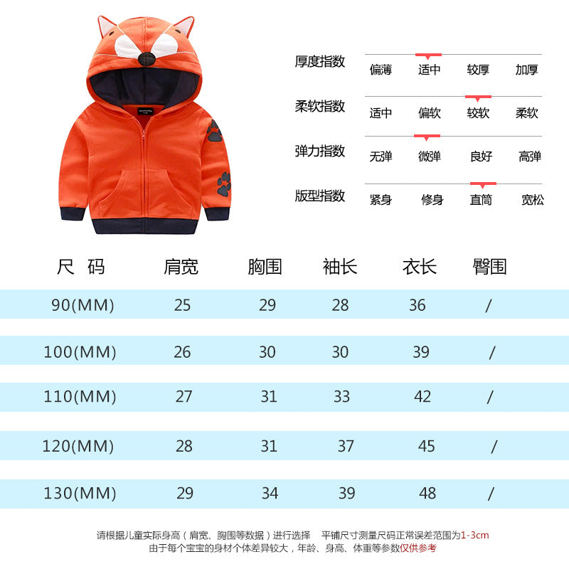 Kid Baby Boys Girls Fall Jacket Casual Long Sleeve Cartoon Coats