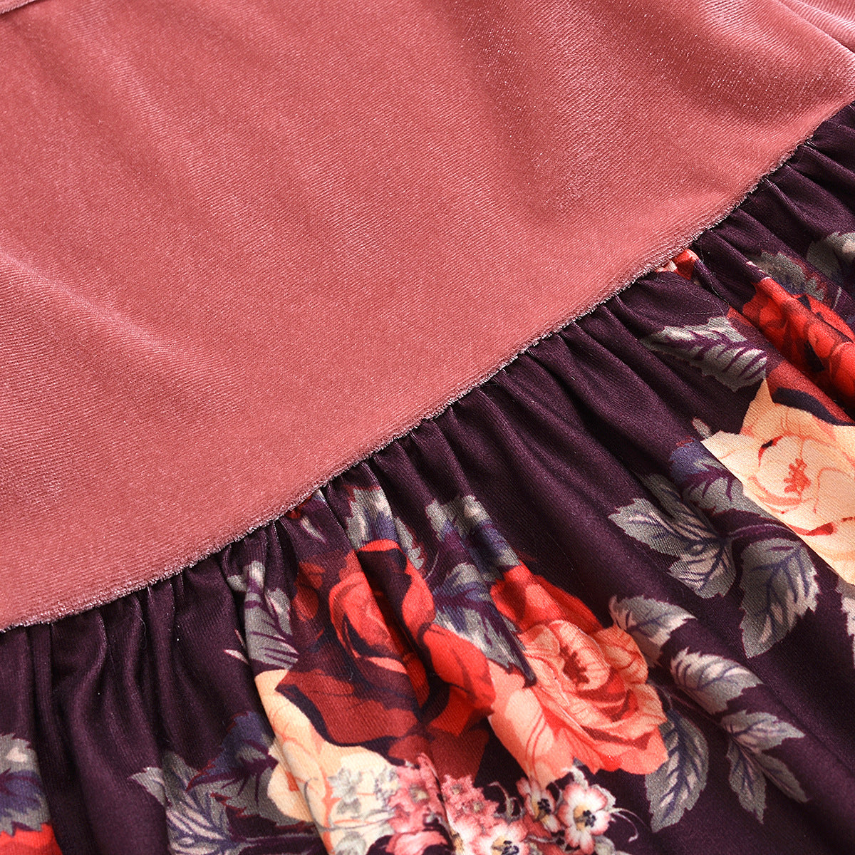 Kid Baby Girls Long Sleeve Ins Flower Dress