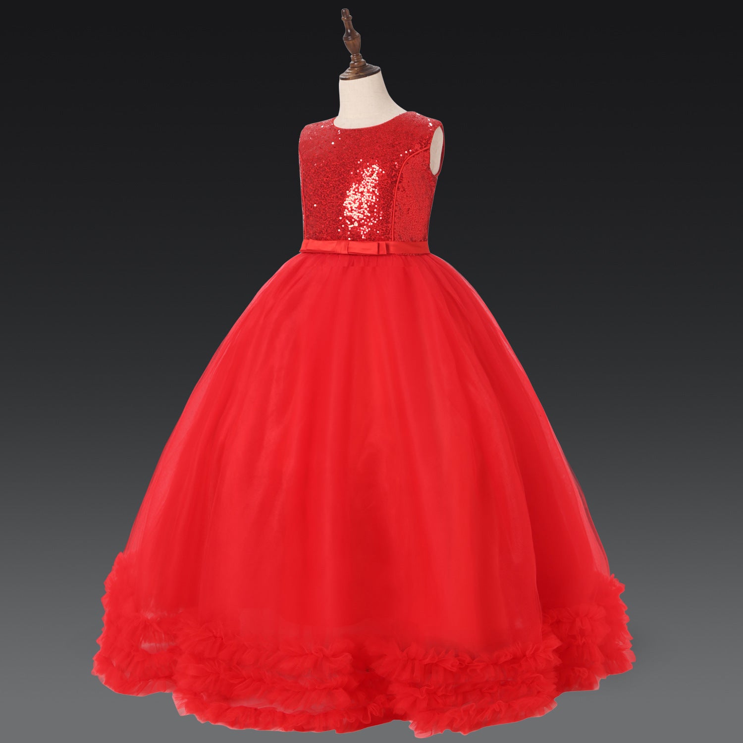 Kid Girl Princess Model Catwalk Cello Play Tuxedos Party Dresses