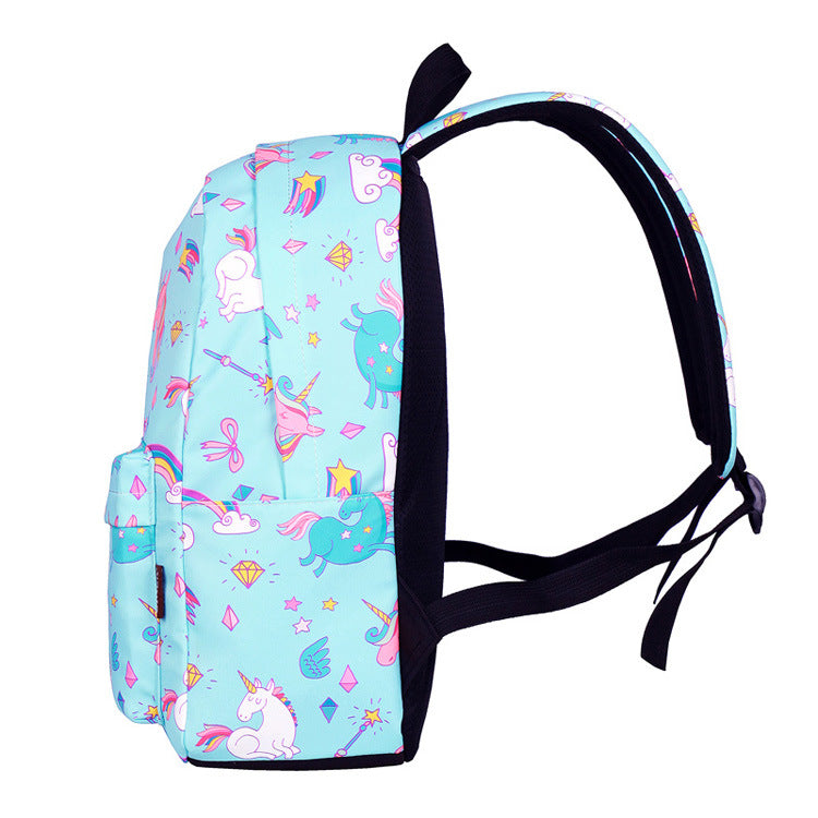 Kid Printed Backpack Student Bags 3 Pcs Sets