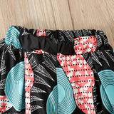 Kid Baby Girl Suit Autumn Bohemian Zipper Shorts Sleeve 2 Pcs Sets