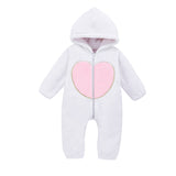 Baby Plush Love Jumpsuits Crawl Newborn Romper Outwear