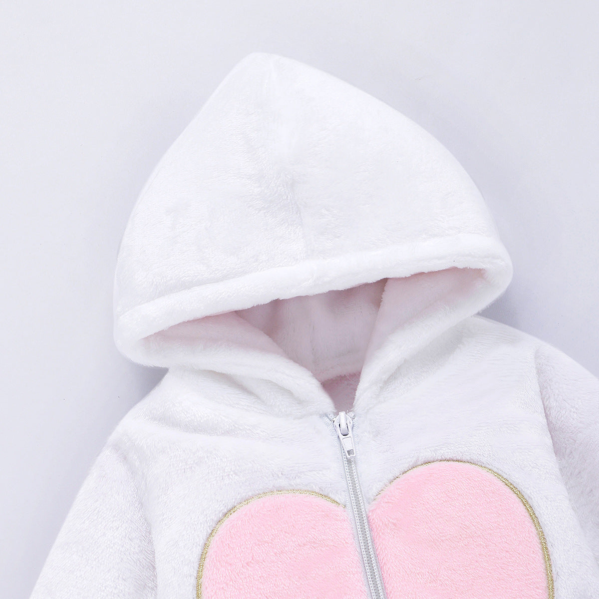 Baby Plush Love Jumpsuits Crawl Newborn Romper Outwear