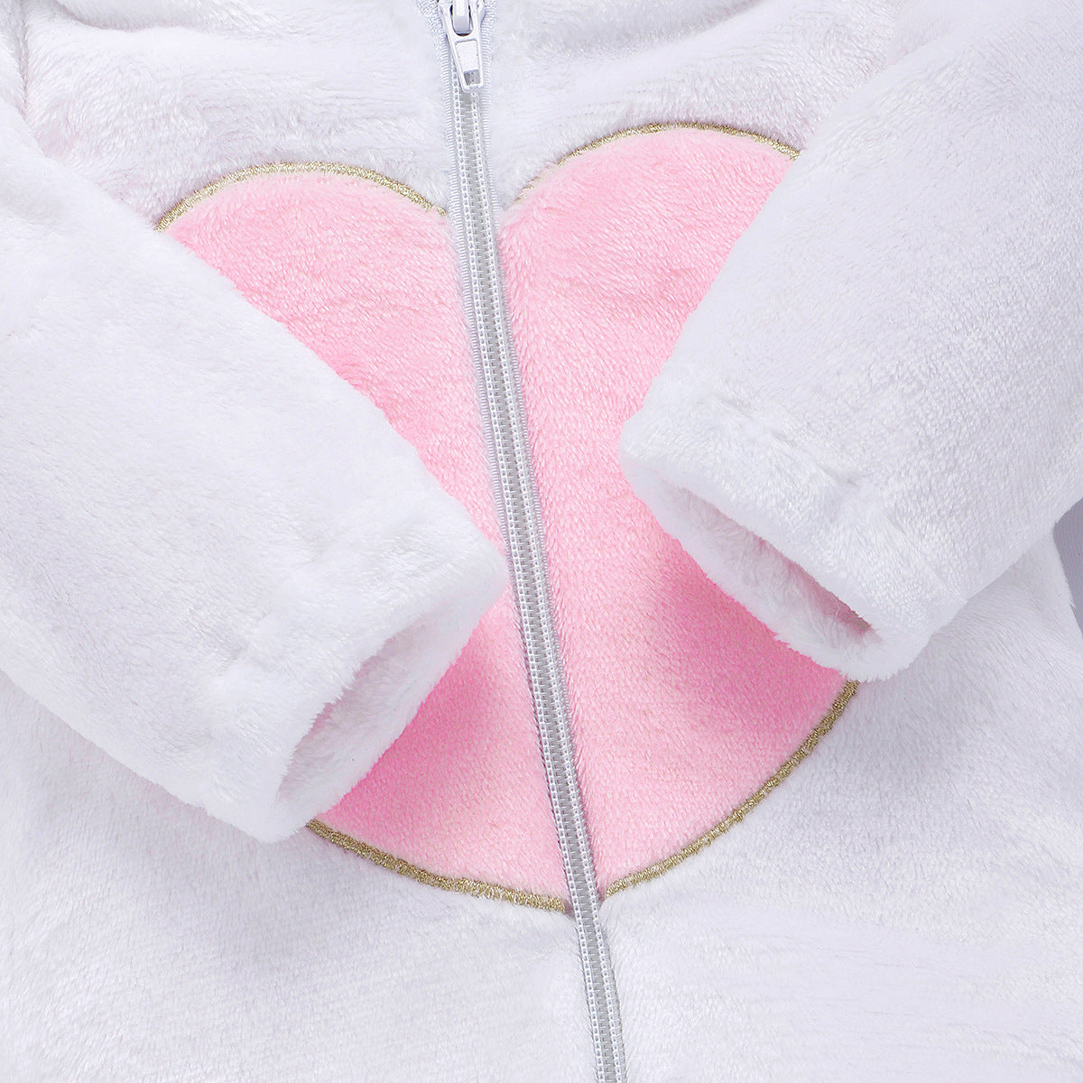 Baby Plush Love Jumpsuits Crawl Newborn Romper Outwear