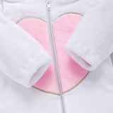 Baby Plush Love Jumpsuits Crawl Newborn Romper Outwear