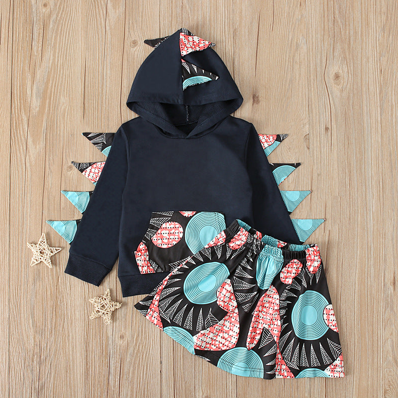 Kid Baby Girls Boho Style Dinosaur 2 Pcs Sets