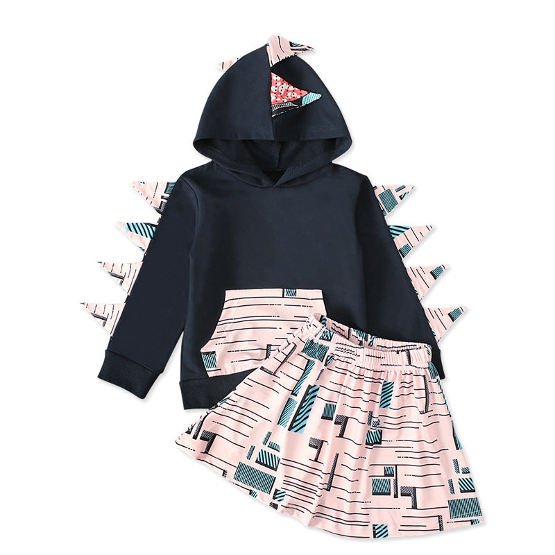 Kid Baby Girls Boho Style Dinosaur 2 Pcs Sets