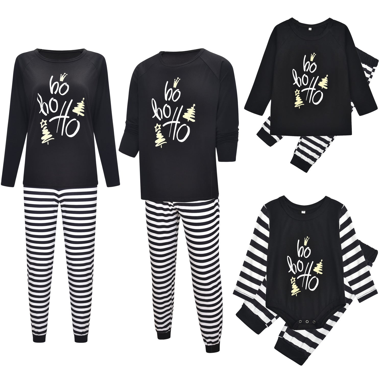 Family Matching Parent-child Christmas Printed Letter Pajamas