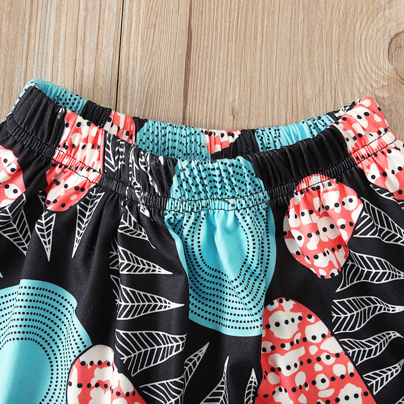 Kid Baby Girls Boho Style Dinosaur 2 Pcs Sets