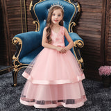 Kid Girl Princess Large Wedding Pompous Catwalk Dress