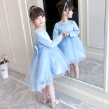 Kid Girl Long Sleeve Princess Poncho Flower Wedding Dress