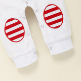 Kids Baby Snowman Embroidered Hooded Jumpsuit Rompers