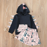 Kid Baby Girls Boho Style Dinosaur 2 Pcs Sets