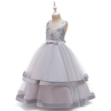Kid Girl Princess Large Wedding Pompous Catwalk Dress