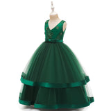 Kid Girl Princess Large Wedding Pompous Catwalk Dress